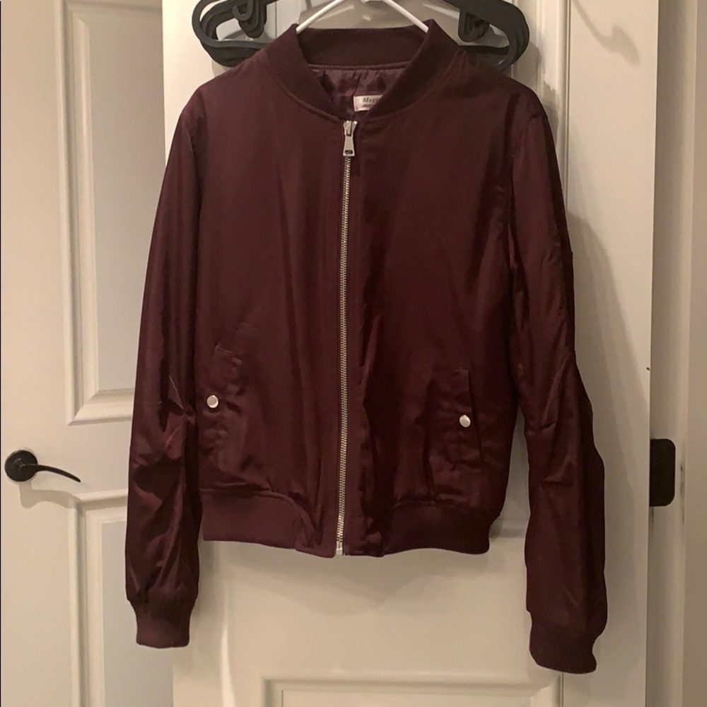 Burgundy Bomber Jacket